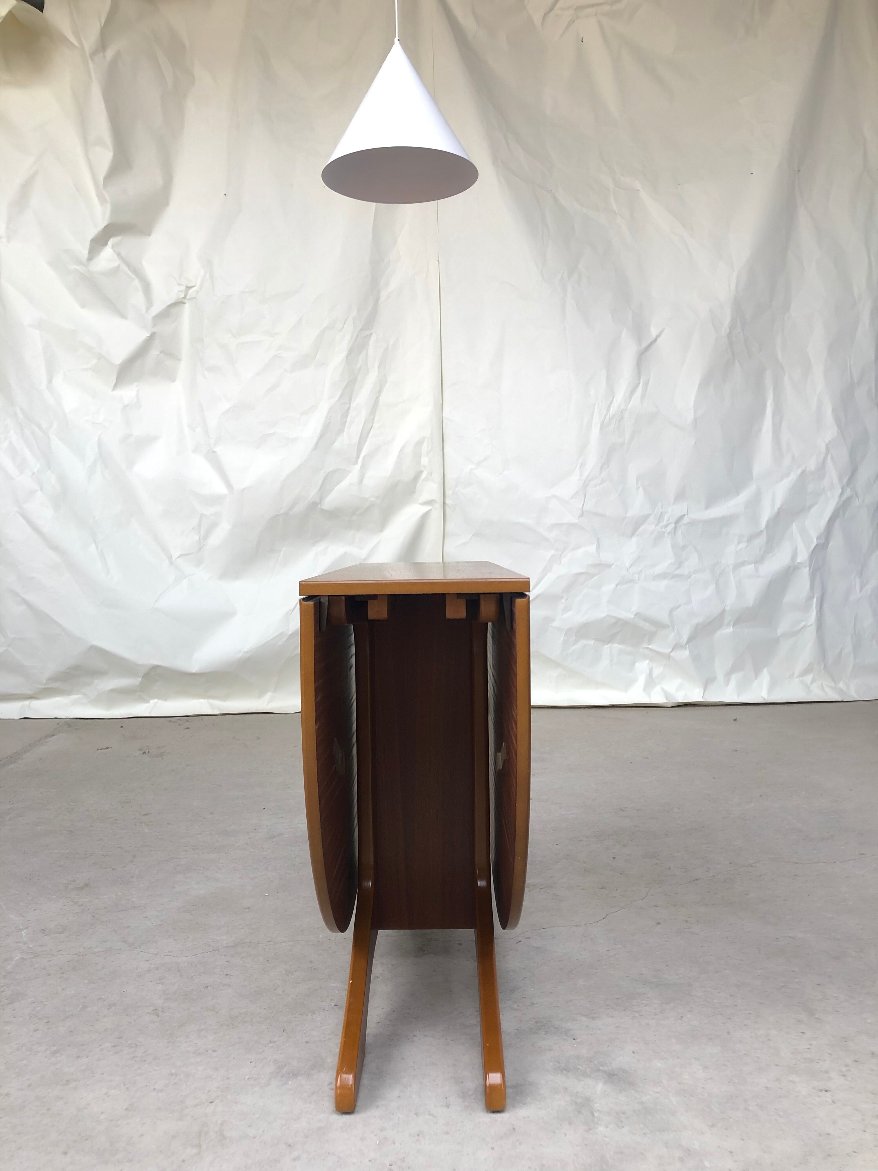 Vtg Mid Century Extending Drop Leaf Dining Gate Leg Compact Table Retro Danish