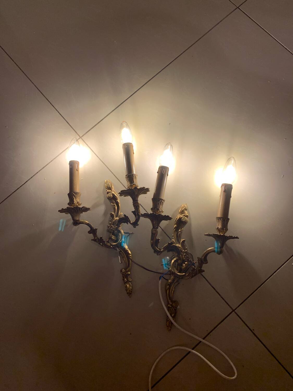 Pairs of Louis XV style wall lights