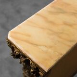 Console in marble gold leaf 50s vintage modern