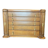 Art déco importante ménagère métal argenté coffret bois Perrin début XXème