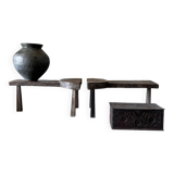 Modular bench or coffee table in 2 parts L:2m W:60 H:46