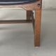 Ensemble de 4 chaises de salle à manger brutalistes en chêne et cuir, années 1960