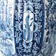 Dutch Chinoiserie Table Lamp, Blue and White Delft, by Makkum, with a New Coral Silk Shade