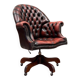 English Oxblood Chesterfield Desk Chair Director Chair