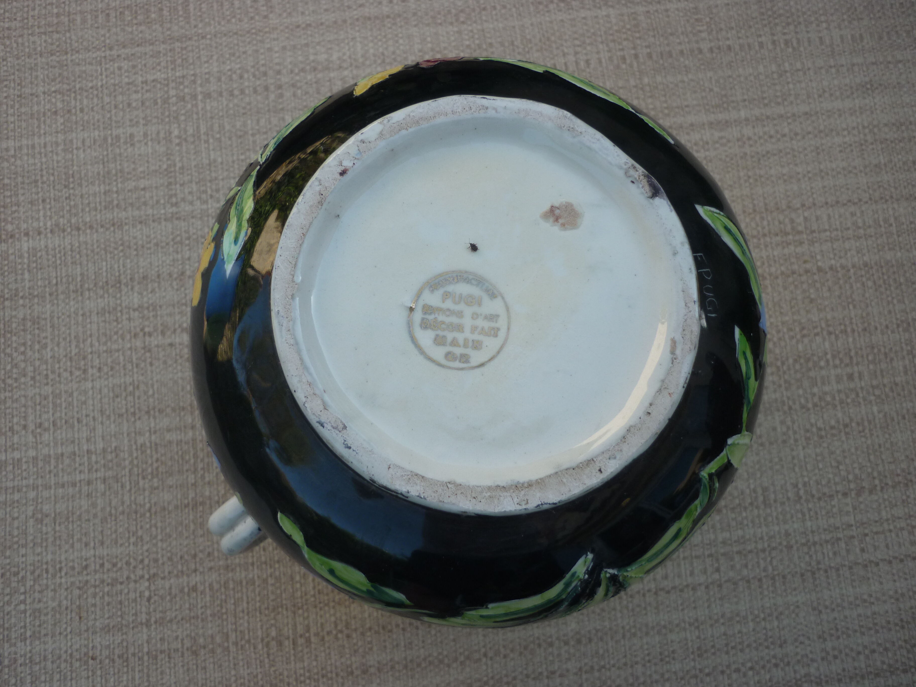 Vallauris cermal vase by Pugi