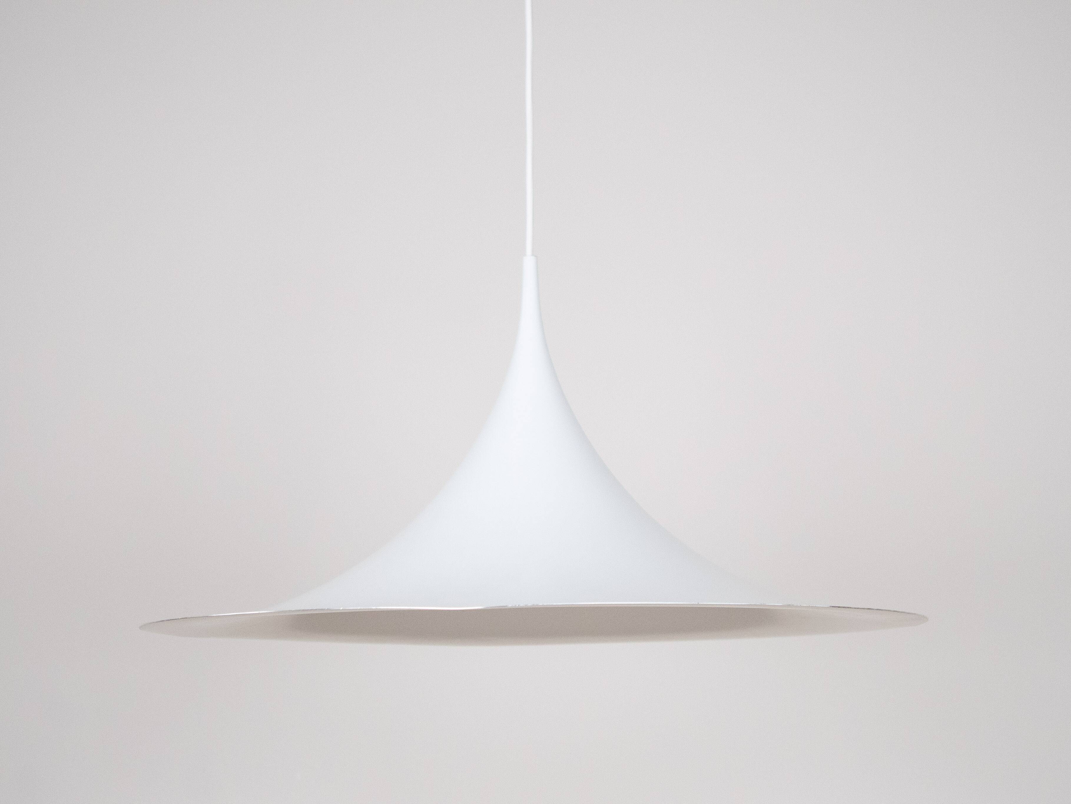 Danish vintage Semi pendant lamp by Bonderup and Thorup, 1968