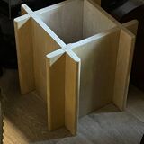 Square vintage travertine coffee table