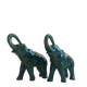 Pair of marbled faience elephants from Saint Clément