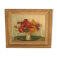 Painting oil flowers signed Alphonsine artist bouquet side