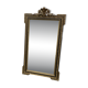 Large antique gilt mirror with scroll and shell decoration, 144 cm