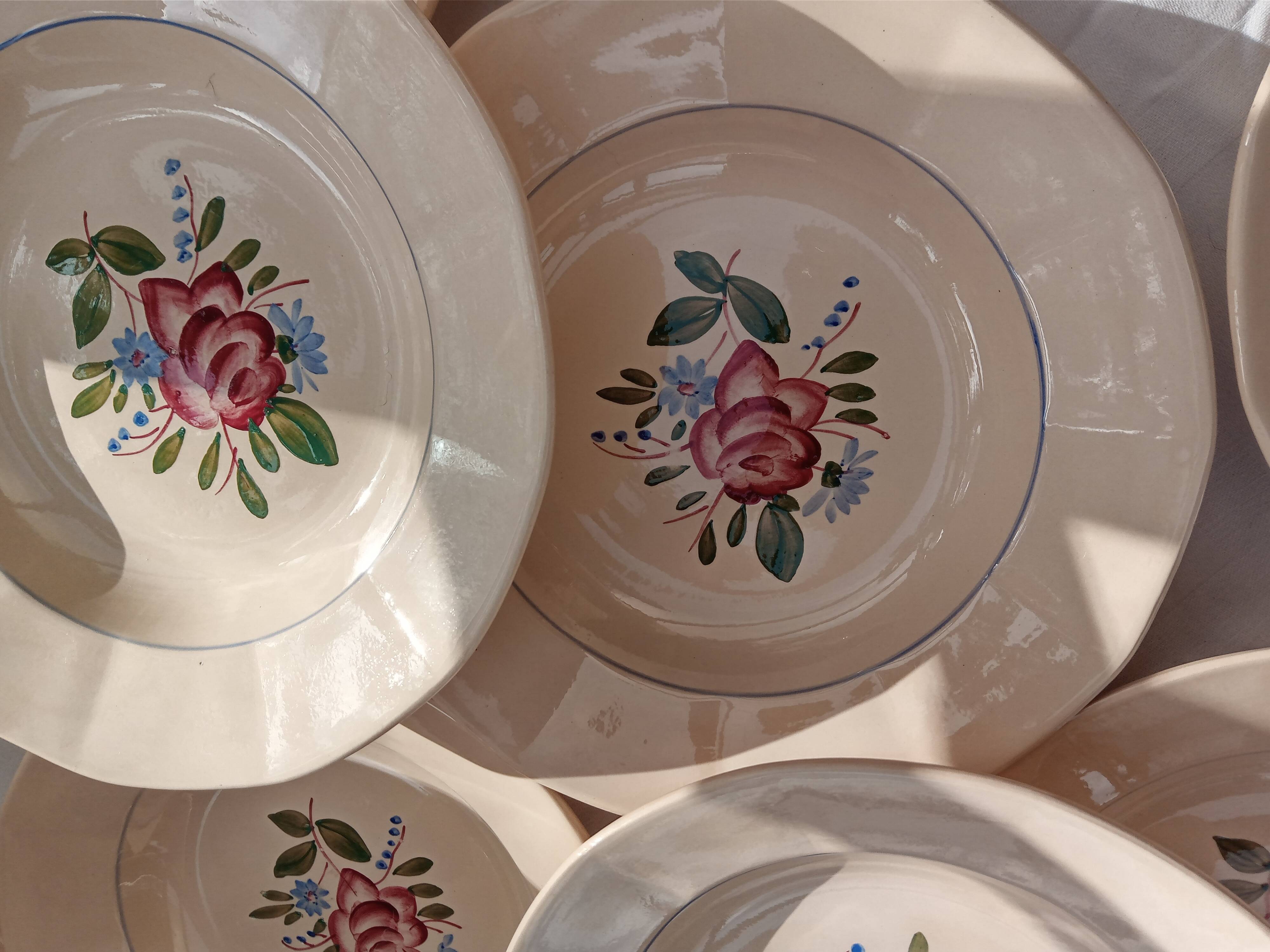 12 Digoin soup plates