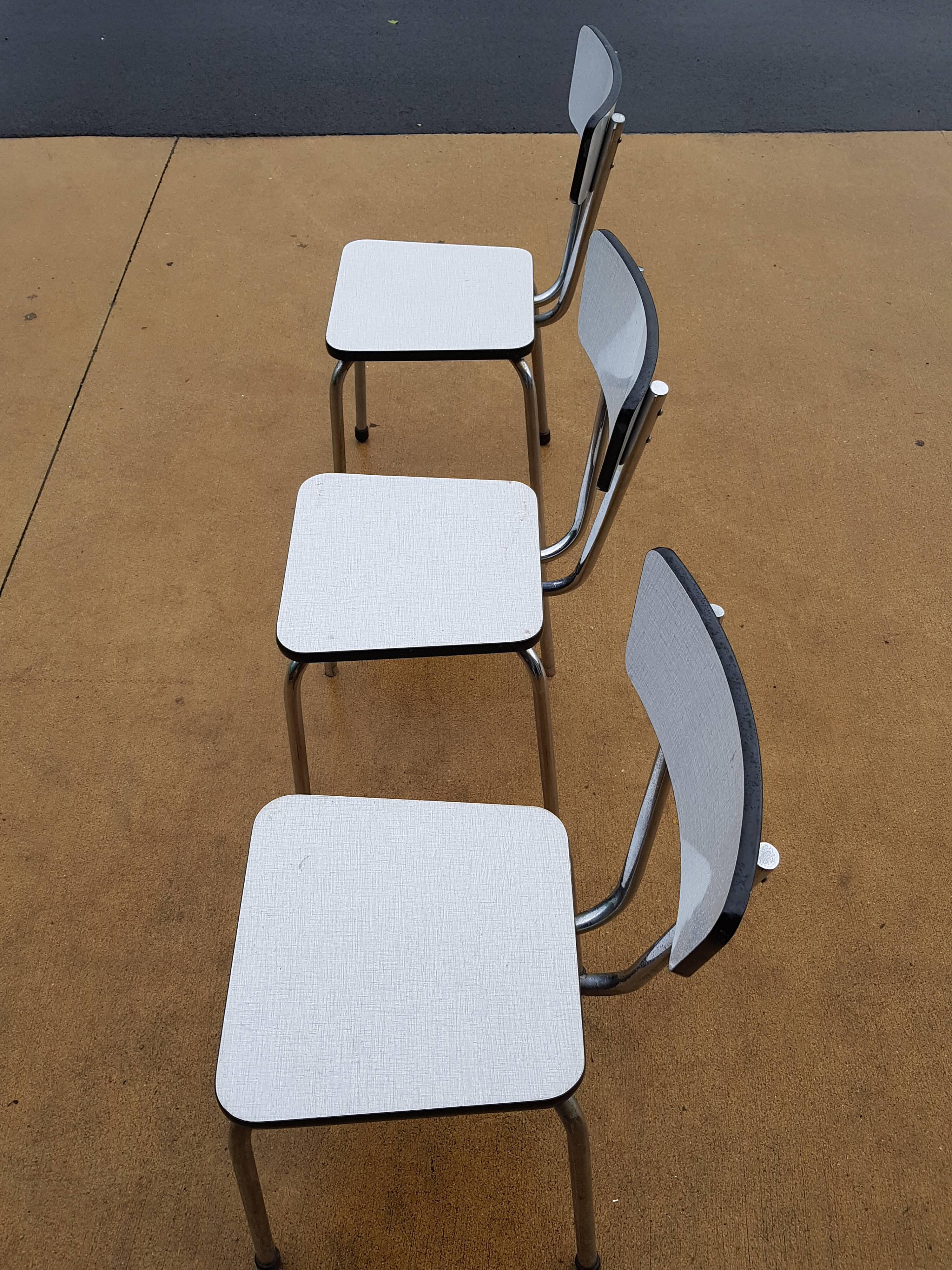 Chaises formica année 1970