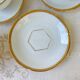 Vintage white porcelain coffee set, gilded, Epiag Czechoslovakia