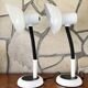 Pair of identical desk or bedside lamps 1970