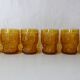 6 verres asymétriques en verre ambre