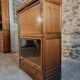Vintage Globe Wernicke drinks buffet, modular mahogany bar cabinet, 1960s display case.