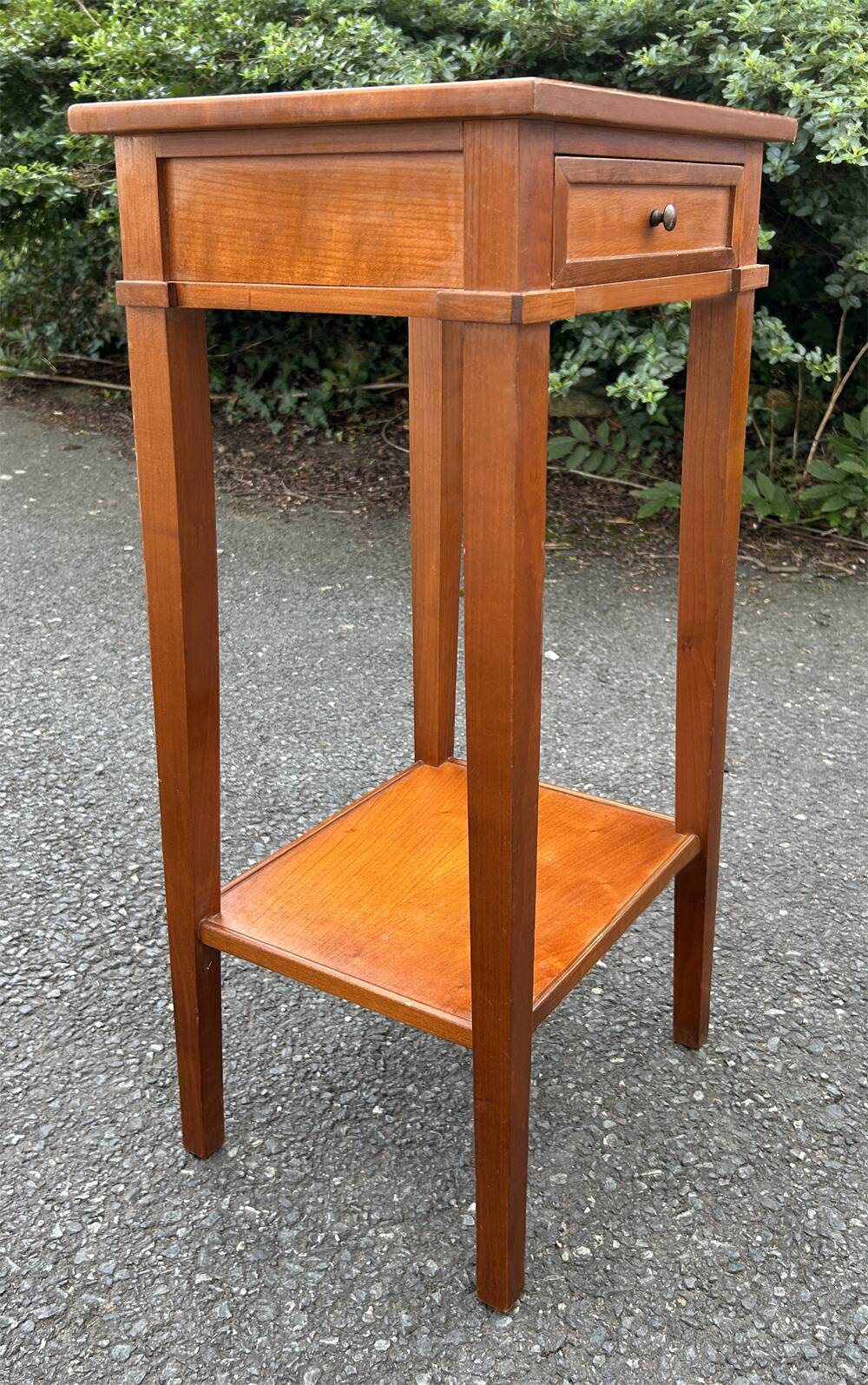 Cherry wood bedside table, vintage, 60s