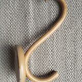 Curved wooden coat hook