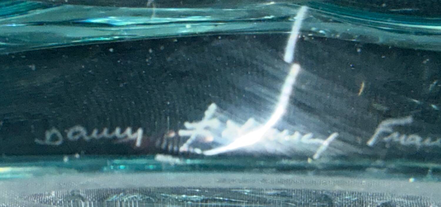 Large Daum Nancy vase Lorraine cross blue Sorcy model 1930