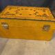 Chinese leather box with floral decor