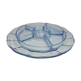 Tapas dish with glass compartments