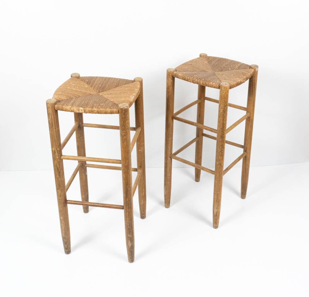 Paire de tabourets hauts vers 1950