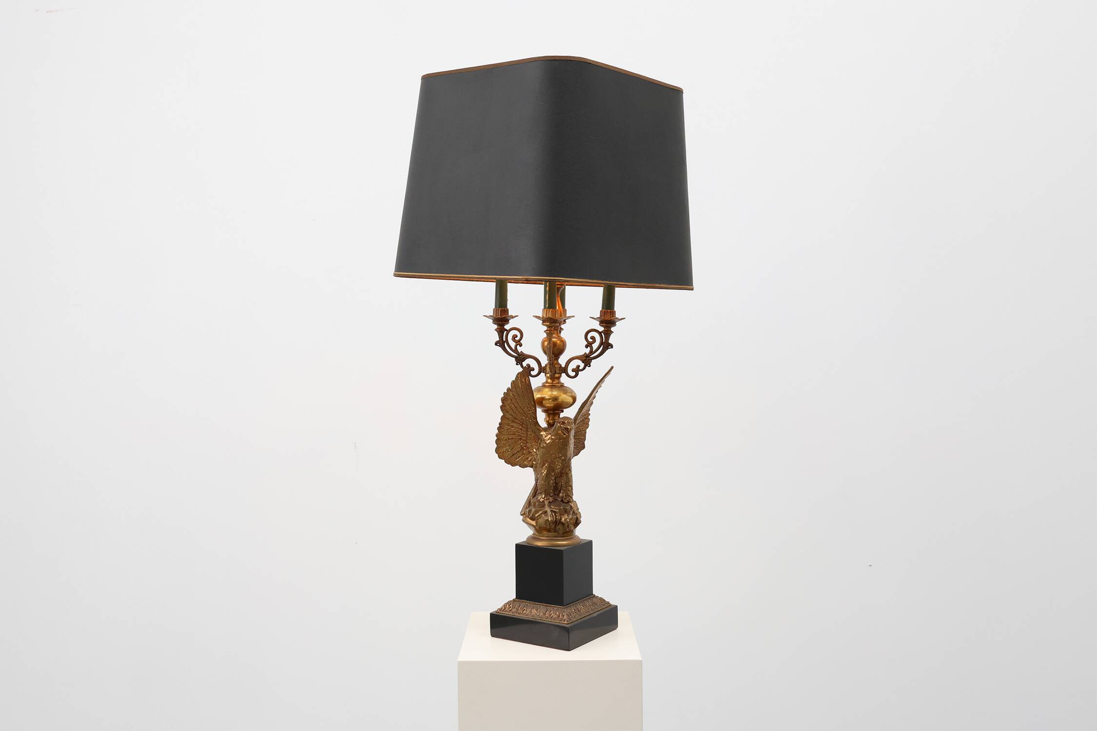 Hollywood Regency lamp with Eagle by Deknudt, Belgium ca. 1980