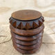 Round art deco wooden box 1930 Courchevel 1850