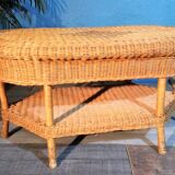 Rattan coffee table 1960s