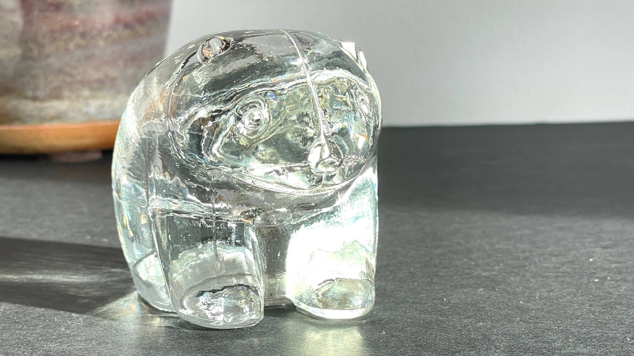 Semi-crystal candle holder Polar BEAR Shape Vintage