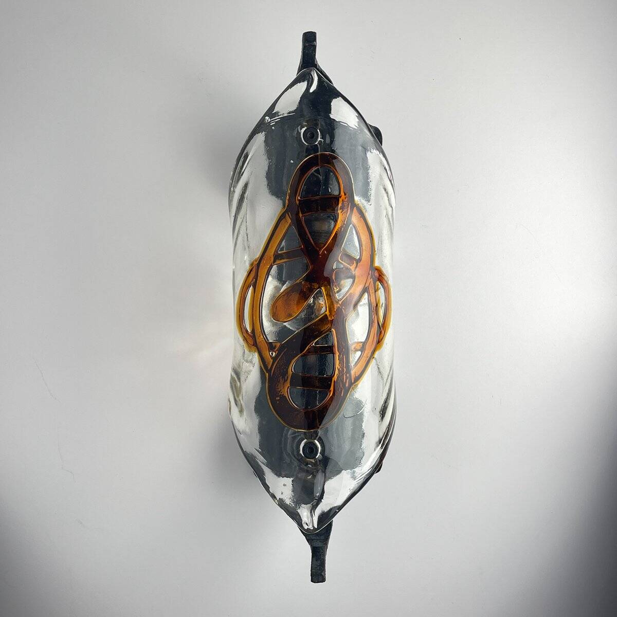 Vintage brutalist wall lamp, Italy, 1970s