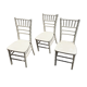 White wooden chairs
