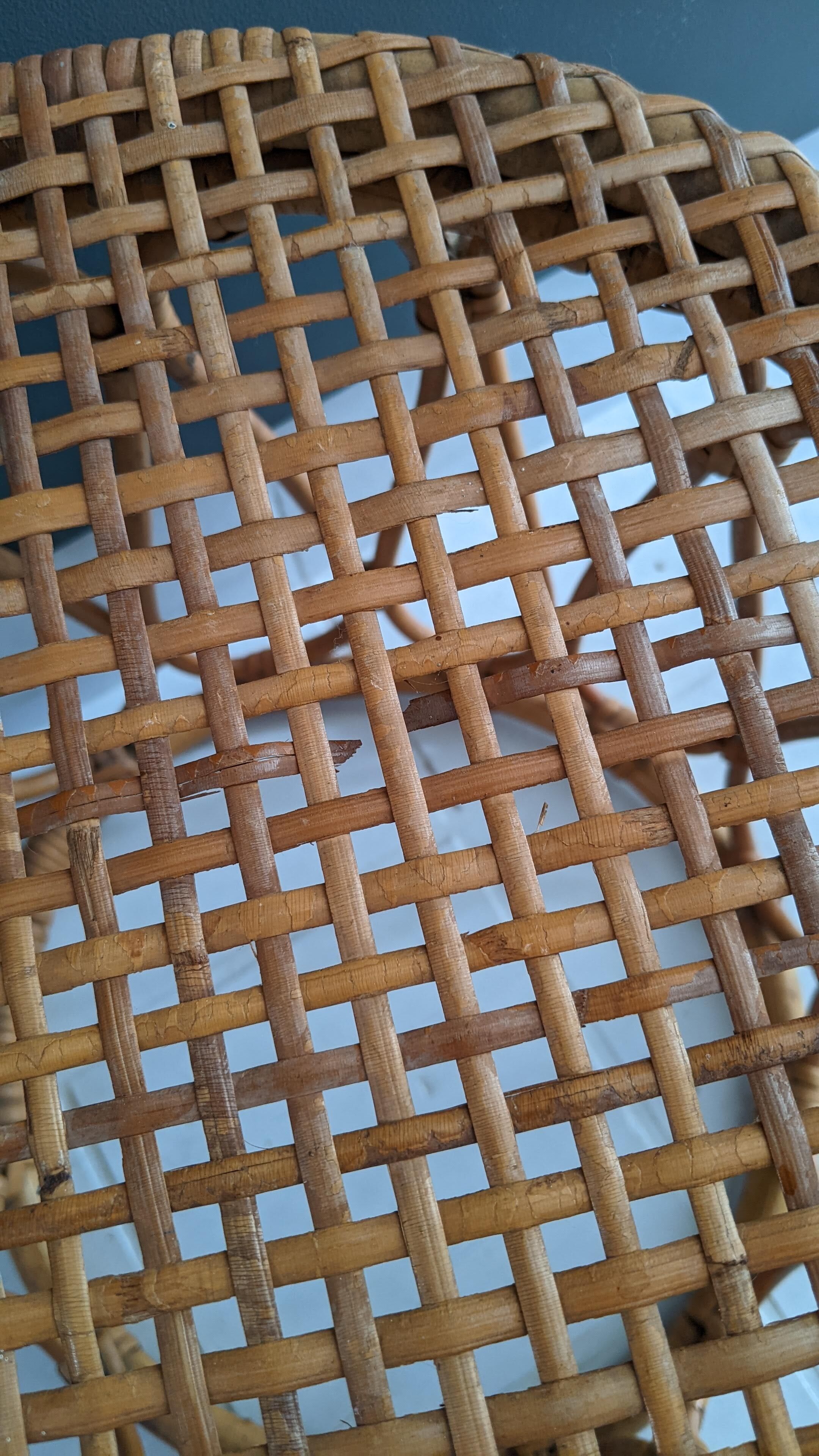 Vintage rattan stool