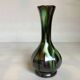 Iridescent black flared soliflore vase Thulin Belgium