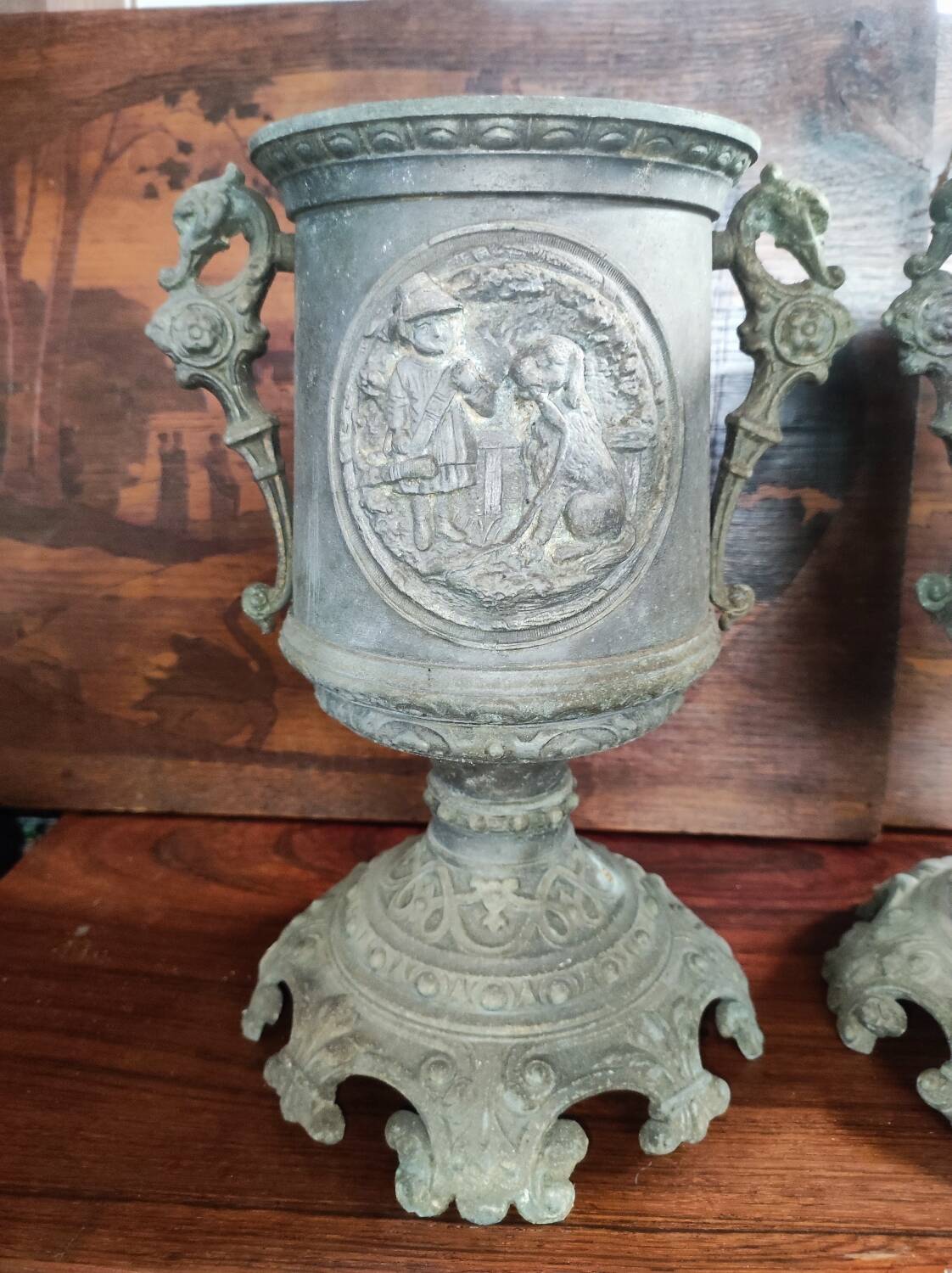 Decorative metal vase