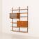 Scandinavian vintage shelving wall unit with a bureau and bar cabinet, Den