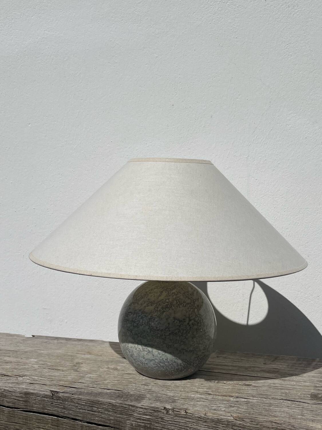 Speckled wood ball lamp 1980