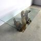 Vintage giltwood mermaid coffee table, 1960s