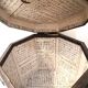 Octagonal wooden chest with metal ornaments from Asia