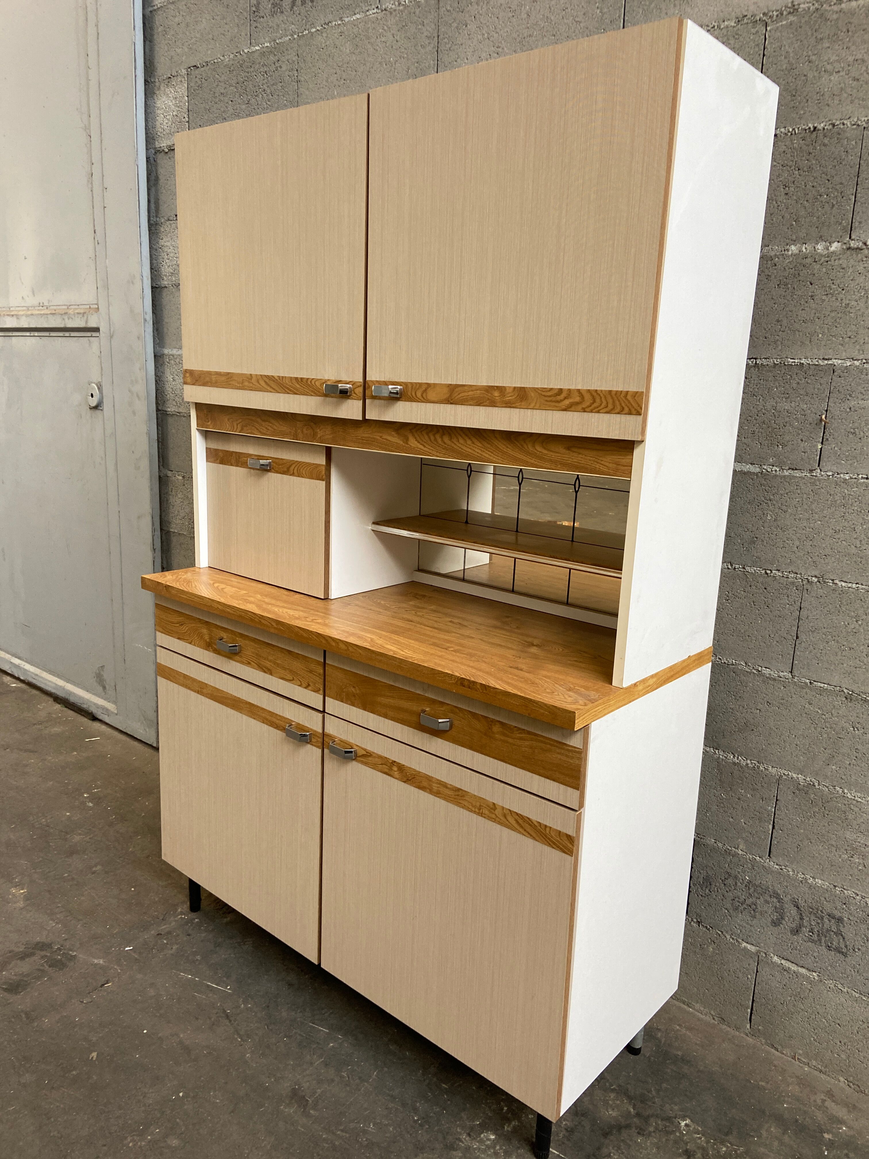 Vintage laminated kitchen buffet 1980s