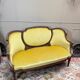Banquette, canapé en bois naturel de style louis xvi xix eme siècle