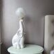 Vintage ceramic elephantlamp/table lamp with bol from the eighties