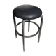 Industrial stool seat dark grey leather