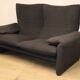 “Maralunga” sofa by Vico Magistretti for Cassina in tweed