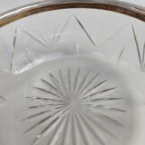 Crystal salad bowl with solid silver rim, first part of the 20th century.