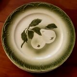 Set of 12 digoin sarreguemine fruit dessert plates
