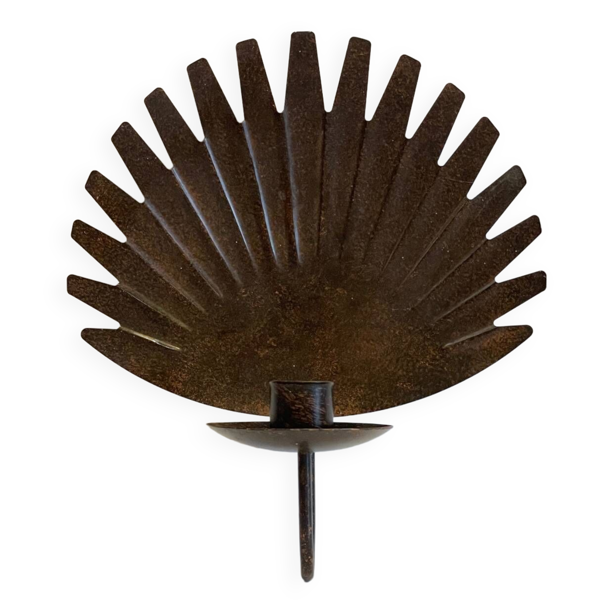 Brown patina wall candle holder