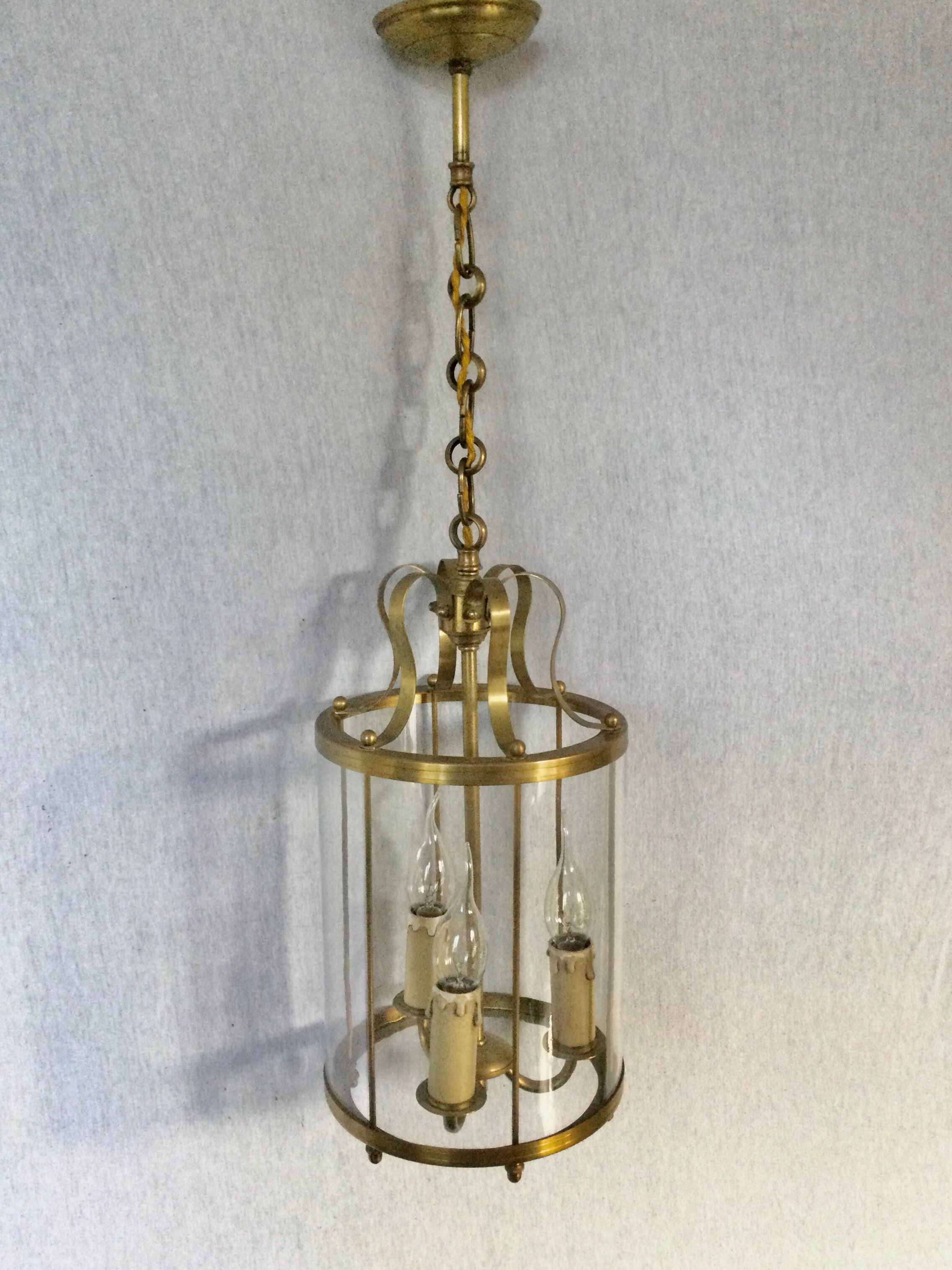 Lantern 3 bronze and brass lights