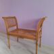 Banquette cannée début 20ème siècle