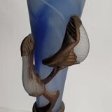 Filip Ravert glass and bronze vases